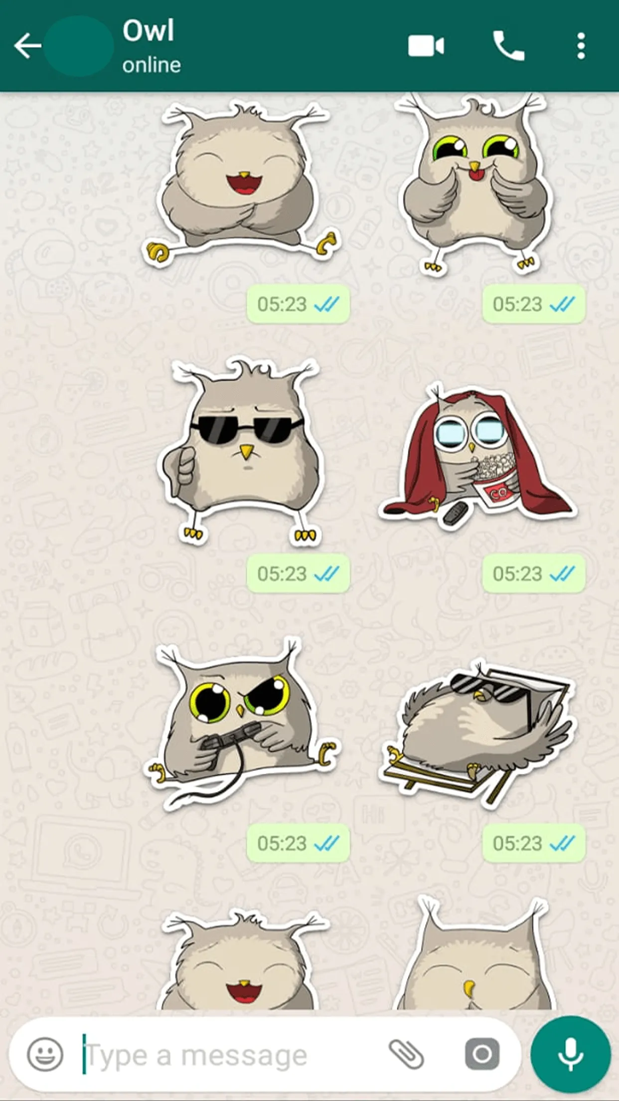 Cute Owl Stickers-WAStickerApp | Indus Appstore | Screenshot