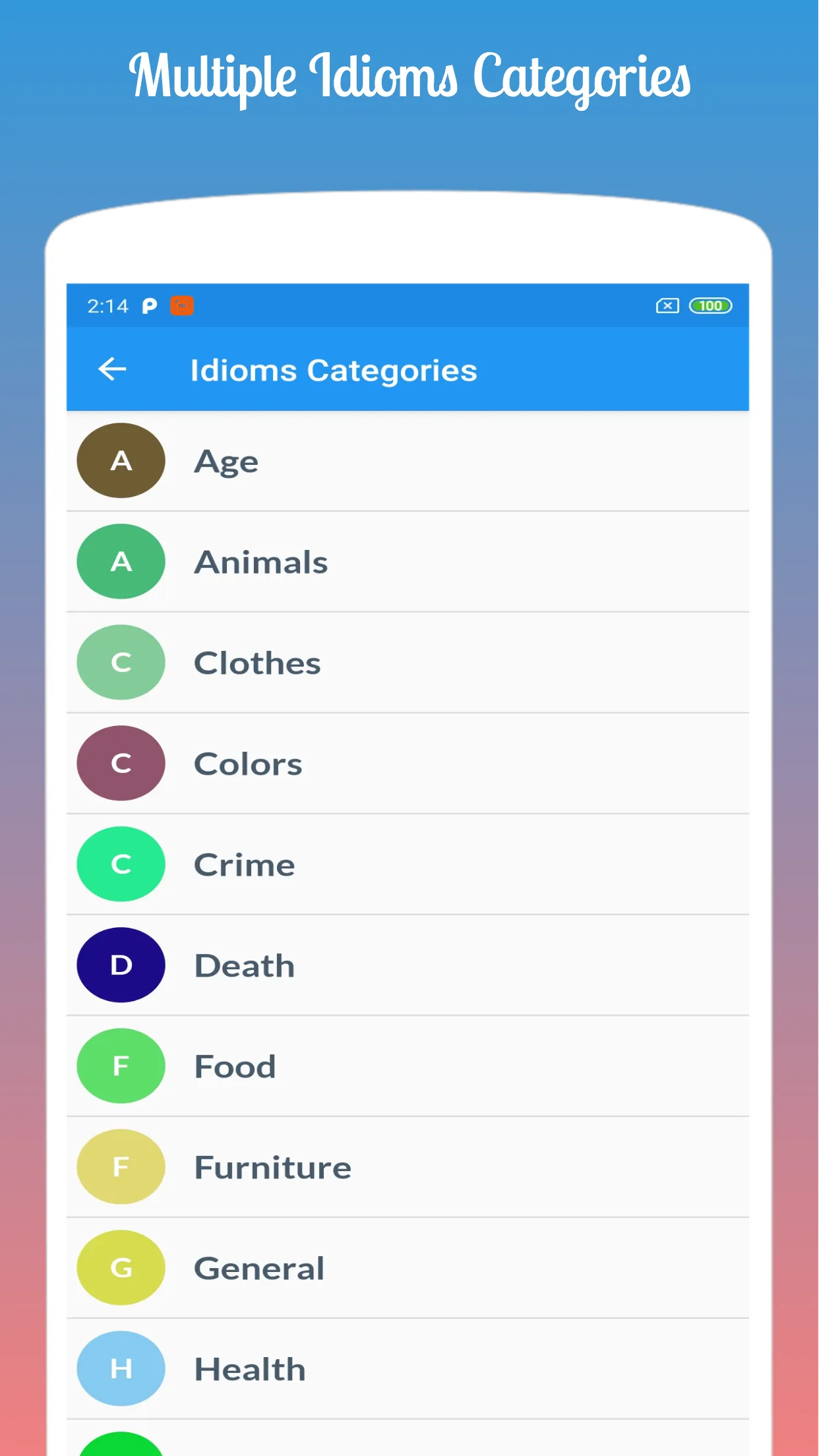 English Idioms & Phrases | Indus Appstore | Screenshot