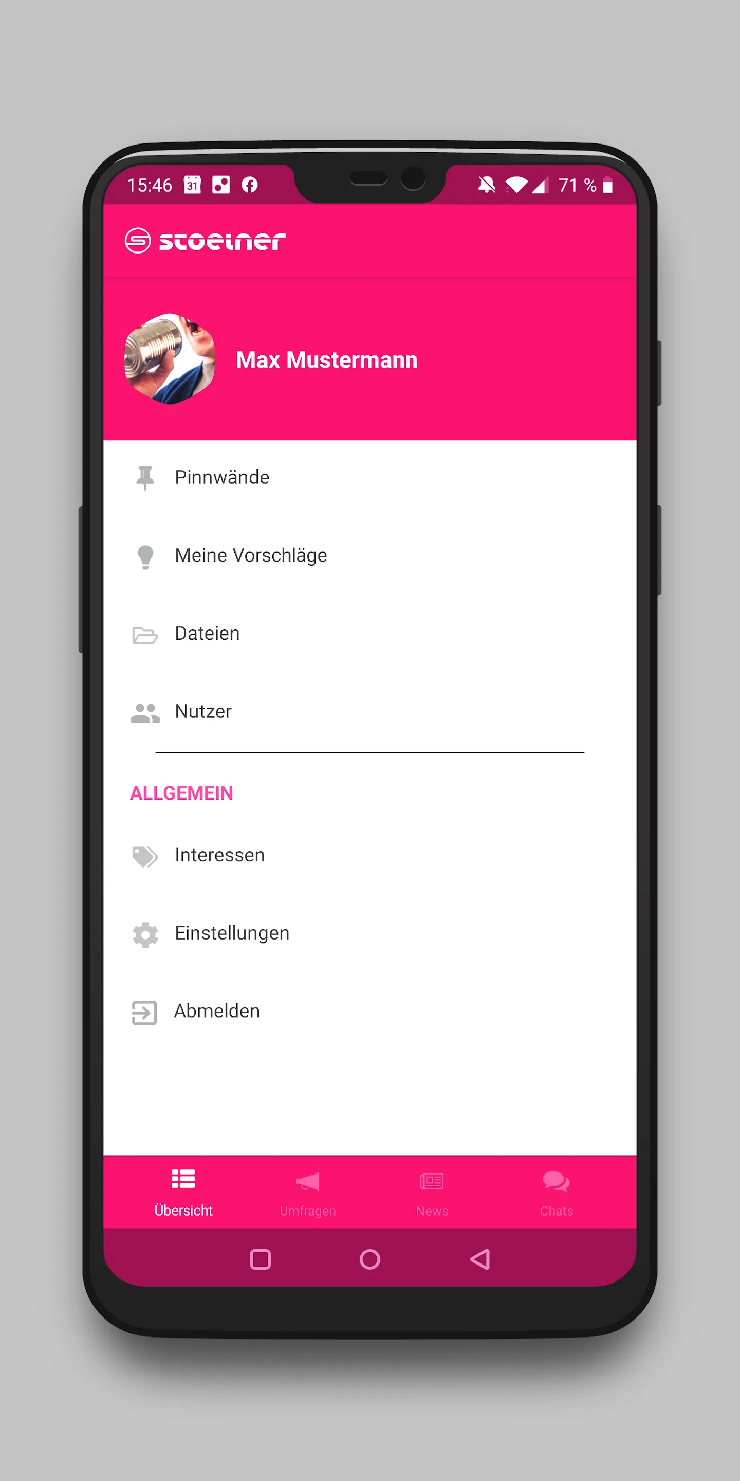 Stölner Mitarbeiter-App | Indus Appstore | Screenshot