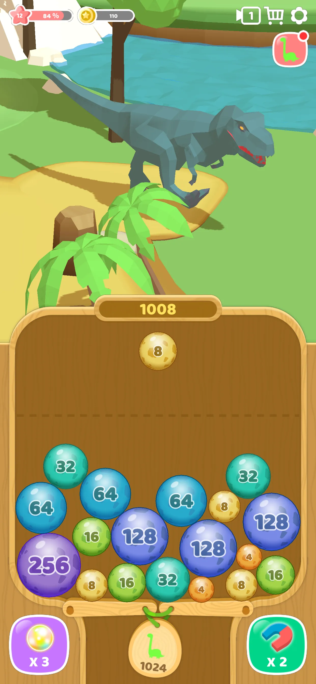 Dino 2048: Jurassic World | Indus Appstore | Screenshot