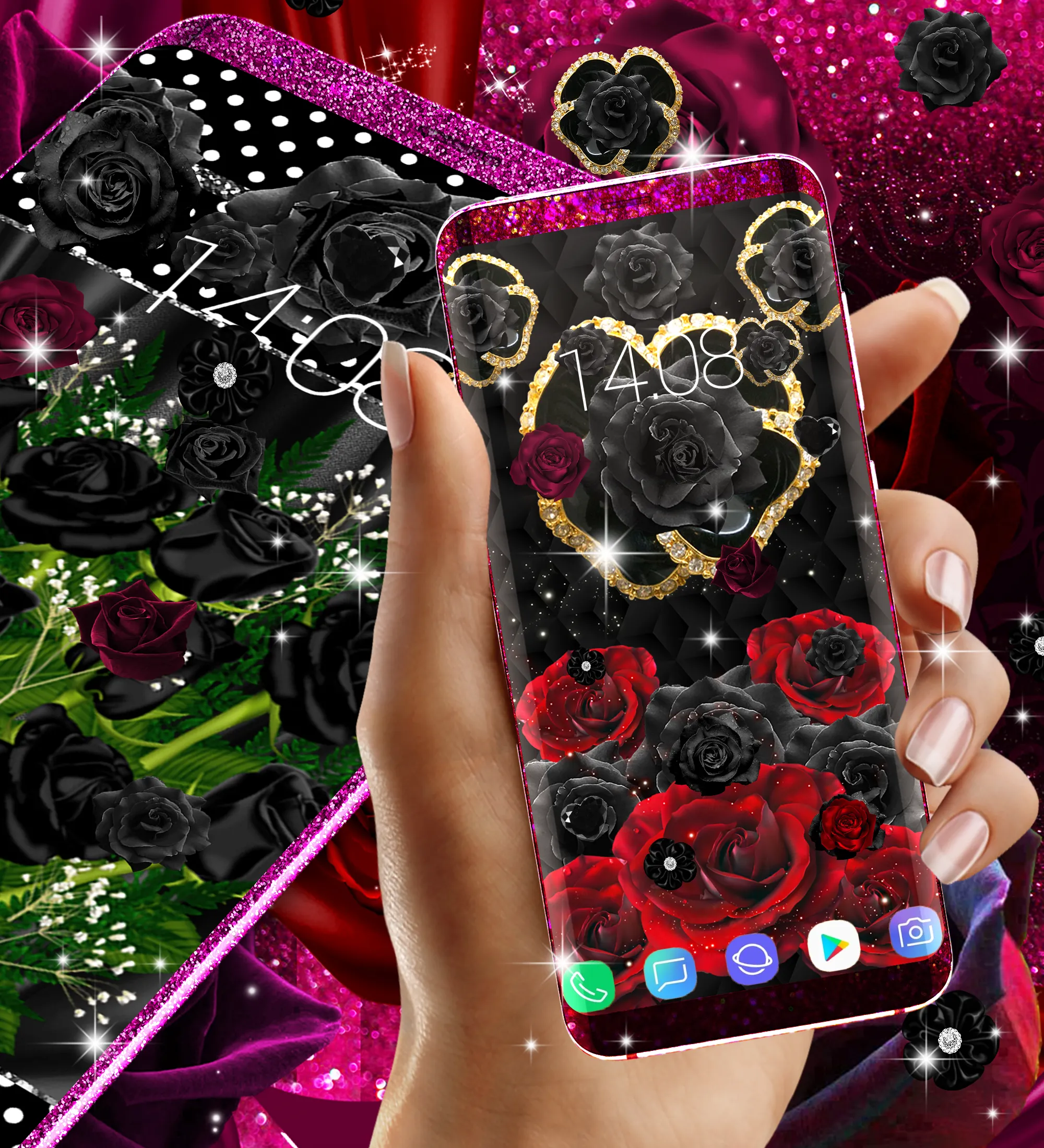 Black rose live wallpaper | Indus Appstore | Screenshot