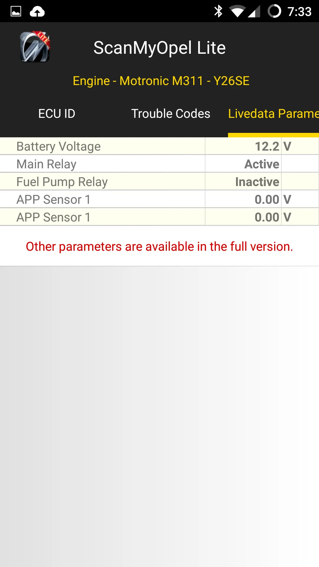 ScanMyOpel Lite | Indus Appstore | Screenshot