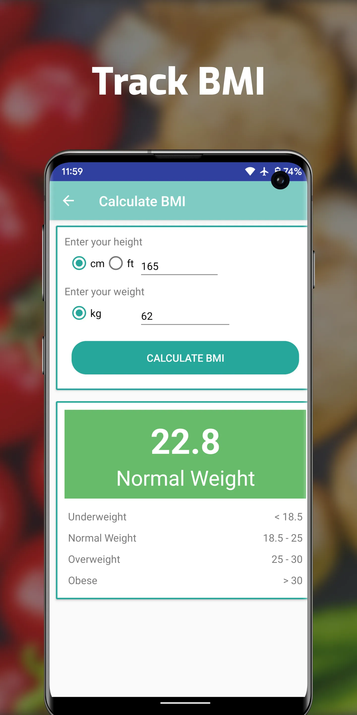 Indian GM Weight Loss Diet BMI | Indus Appstore | Screenshot