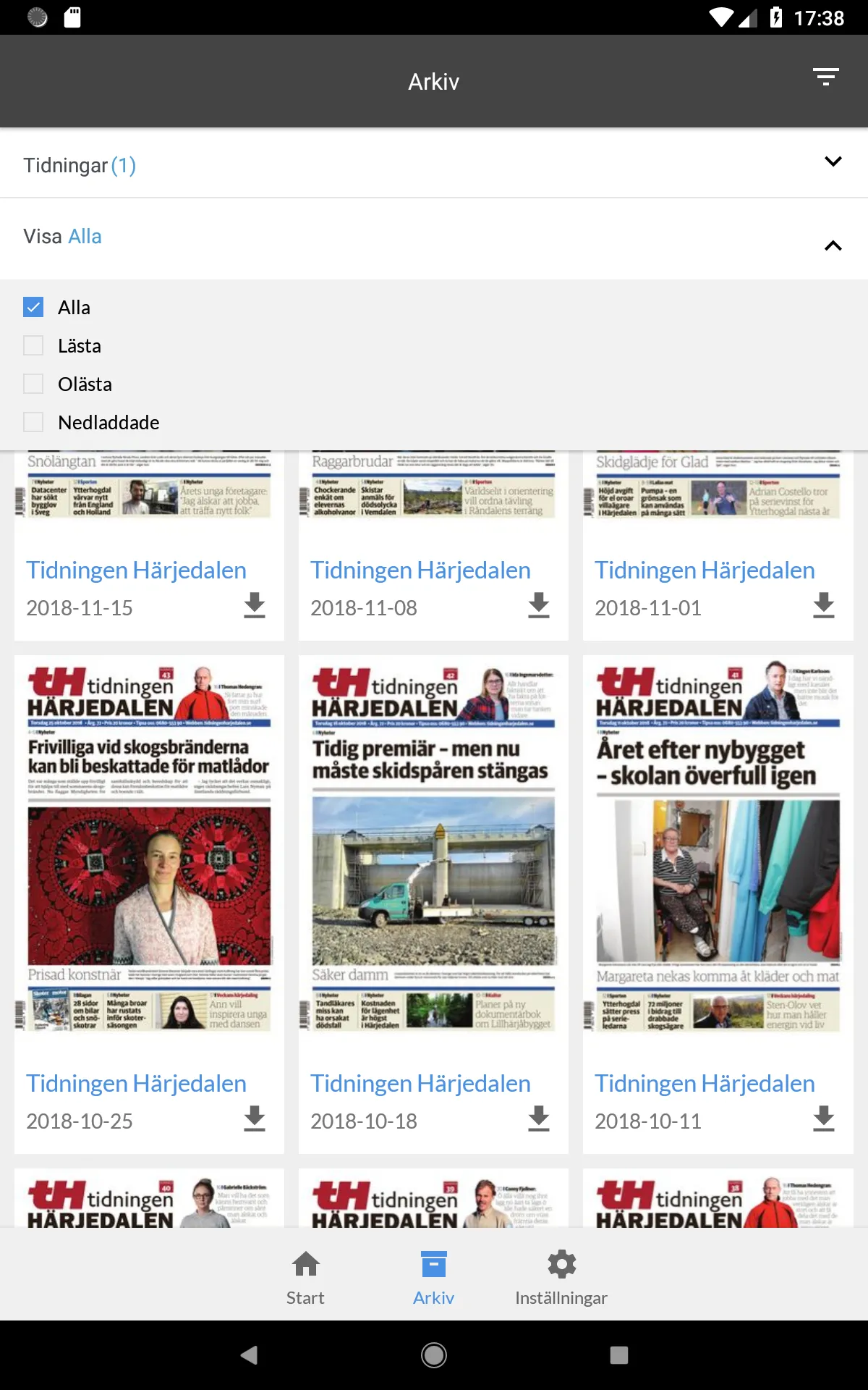 Tidningen Härjedalen e-tidning | Indus Appstore | Screenshot