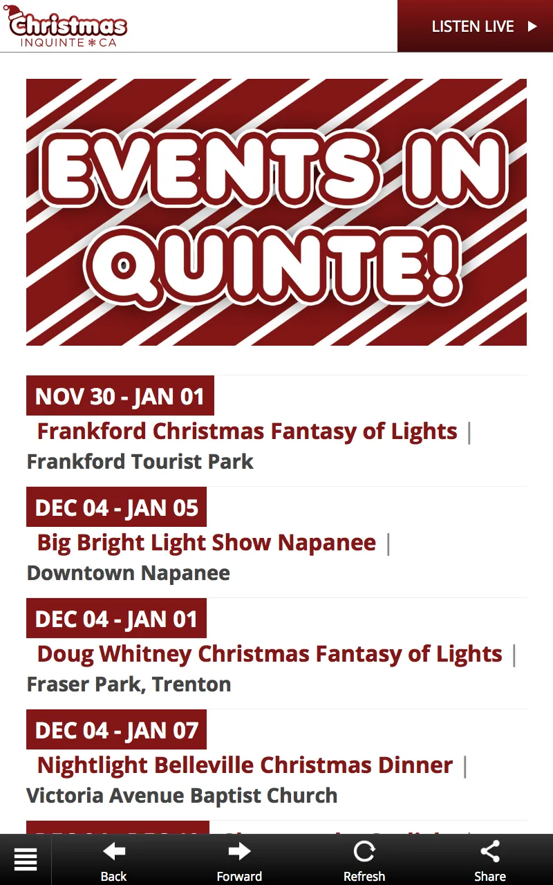 Christmas In Quinte | Indus Appstore | Screenshot