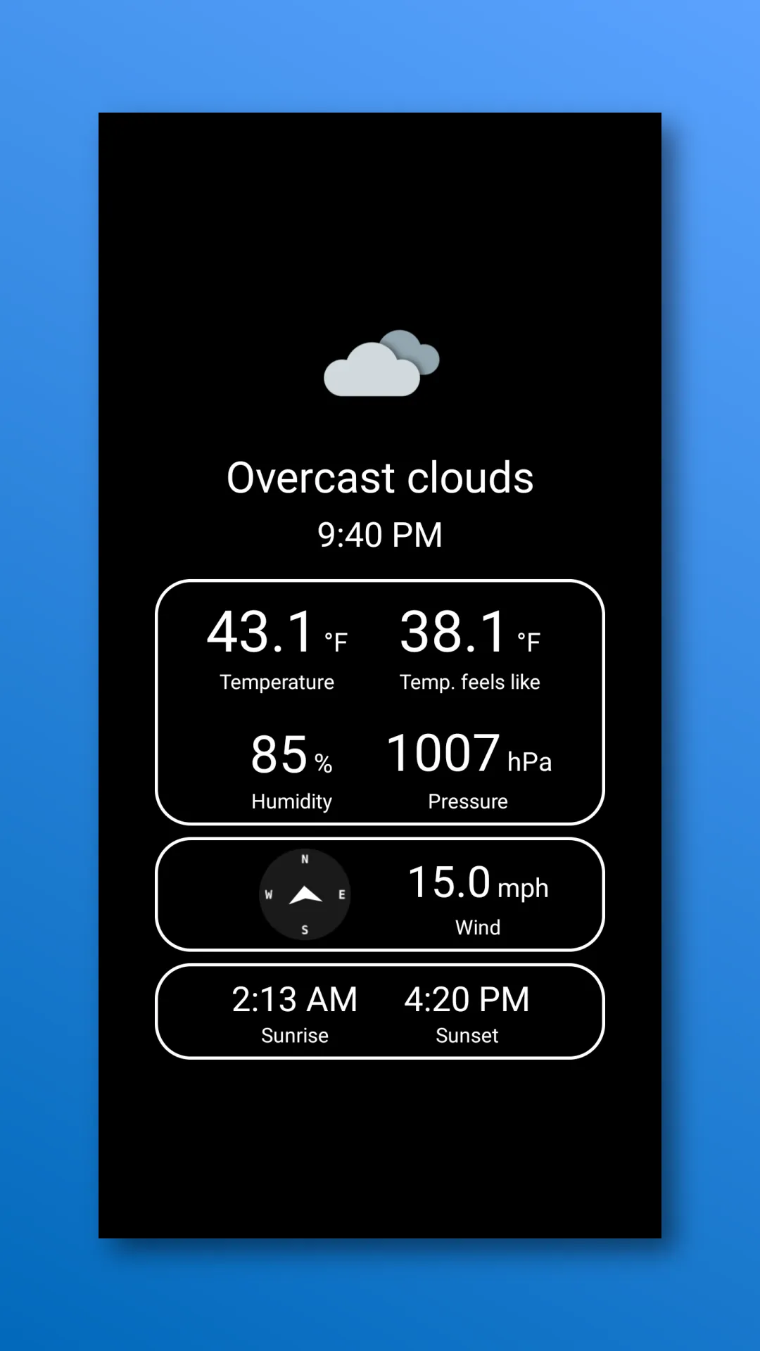 Weather Screensaver | Indus Appstore | Screenshot