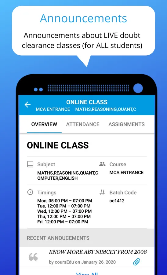 CoursEdu: MCA, NDA, BANK SSC C | Indus Appstore | Screenshot