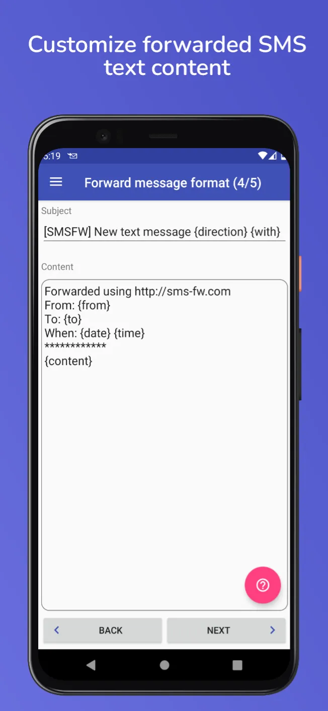 Auto forward SMS to PC / Phone | Indus Appstore | Screenshot