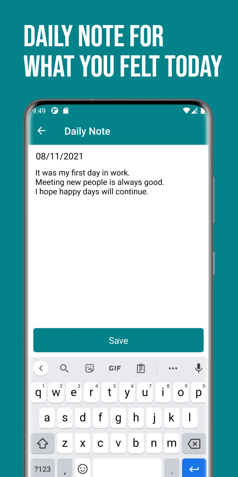 Goal notes - Goal time routine | Indus Appstore | Screenshot