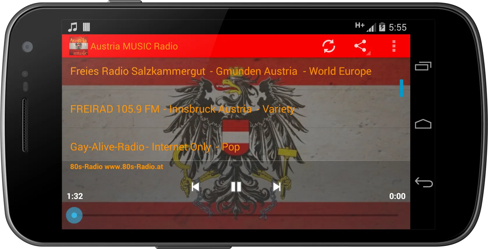 Austria music radio online | Indus Appstore | Screenshot