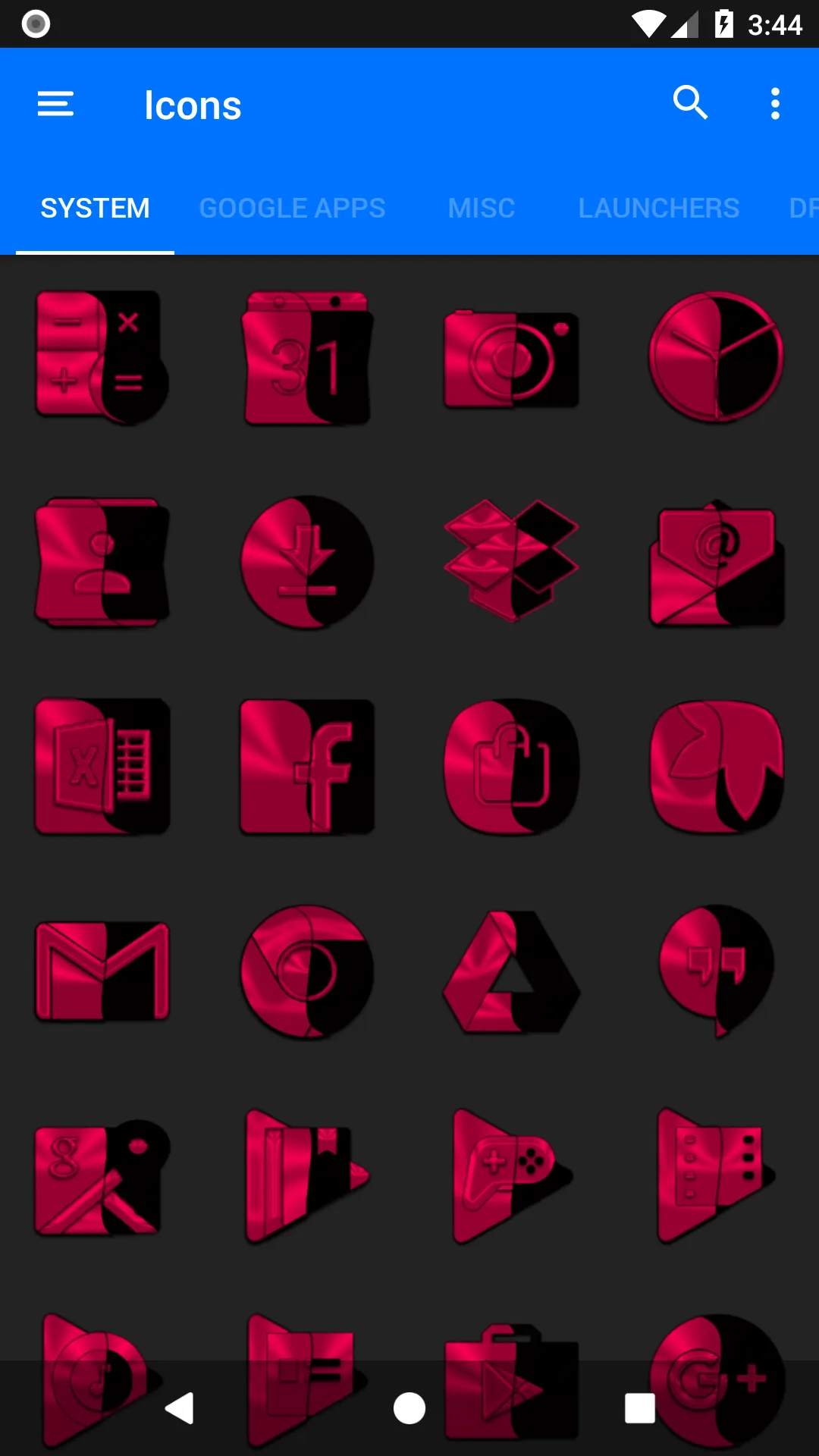 Wicked Crimson Icon Pack | Indus Appstore | Screenshot