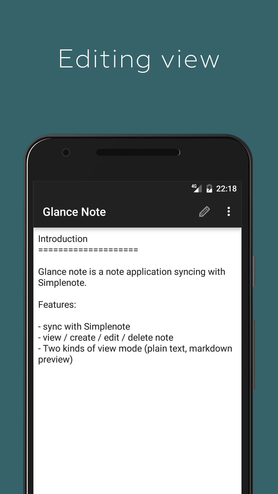 Glance Note for Simplenote | Indus Appstore | Screenshot