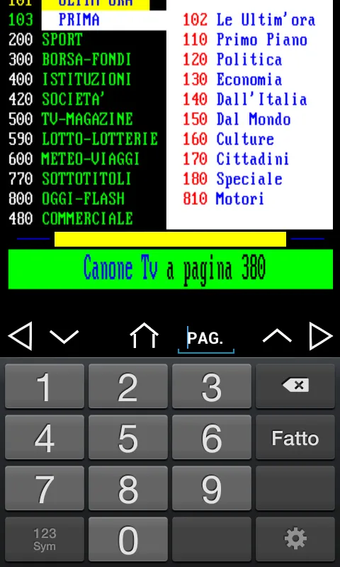 Teletext Ita | Indus Appstore | Screenshot