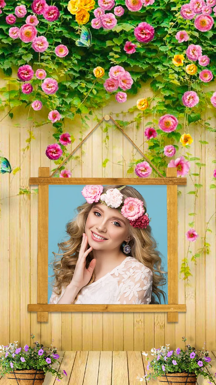 Flower Photo frame 2024 | Indus Appstore | Screenshot