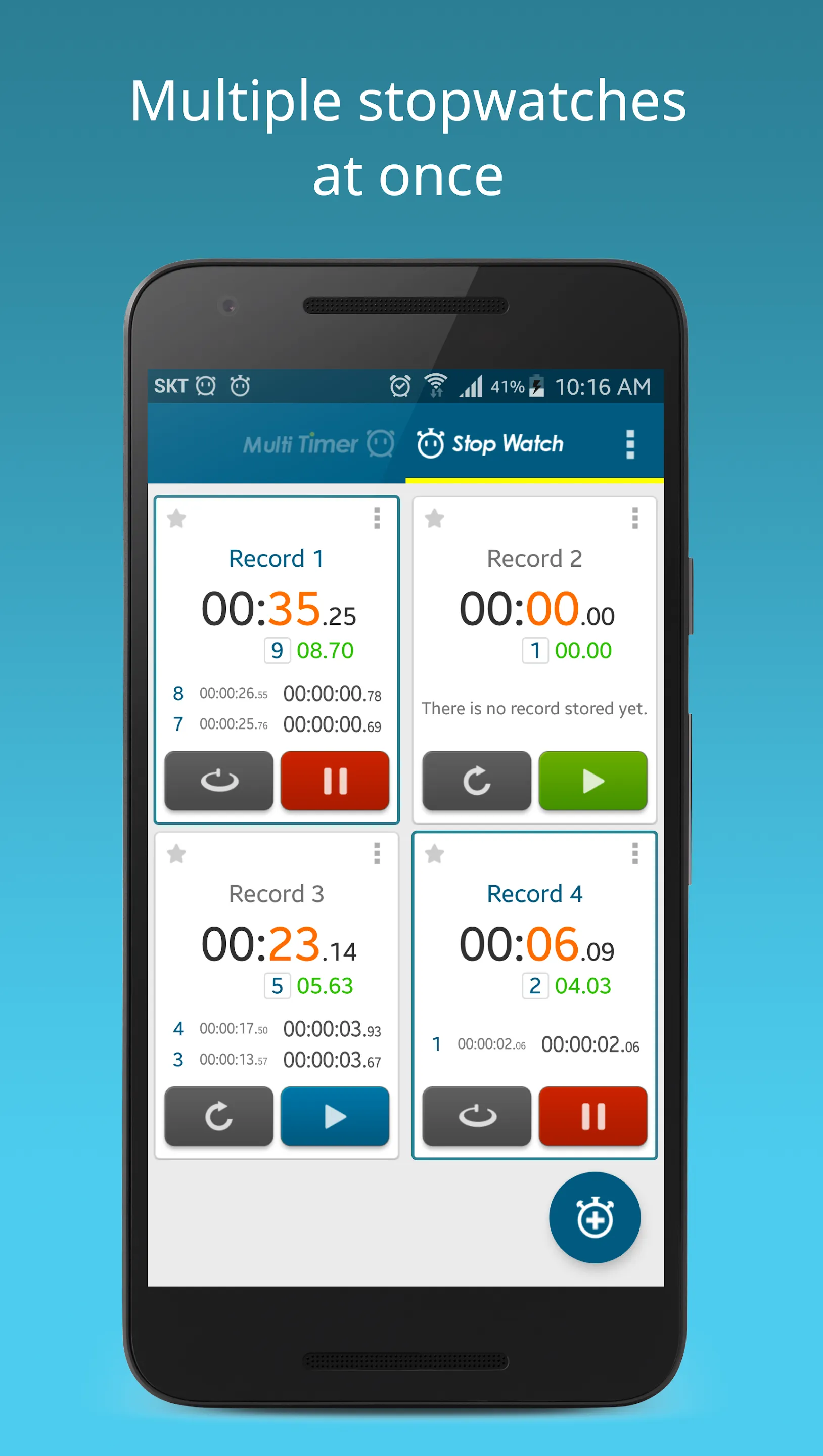 Multi Timer StopWatch | Indus Appstore | Screenshot