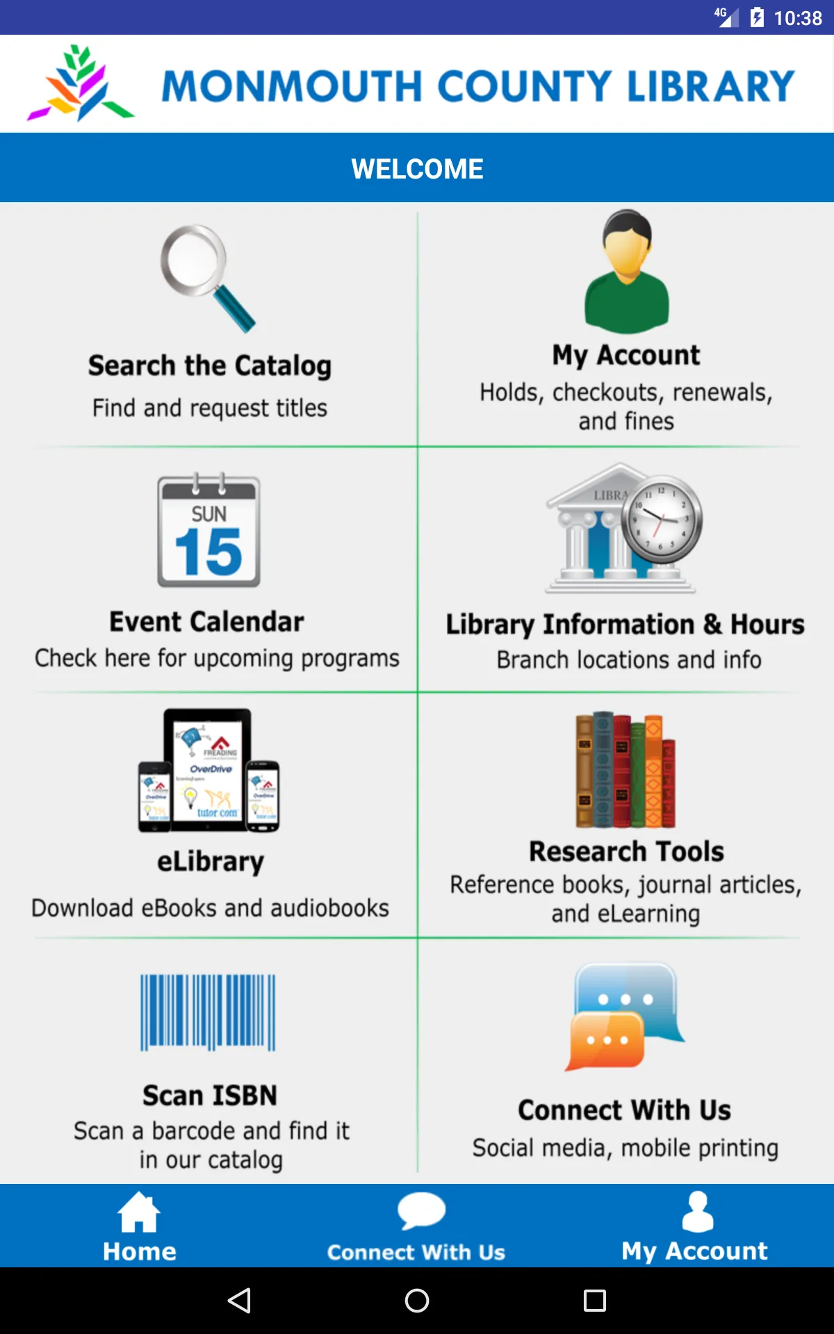 Monmouth County Library Mobile | Indus Appstore | Screenshot