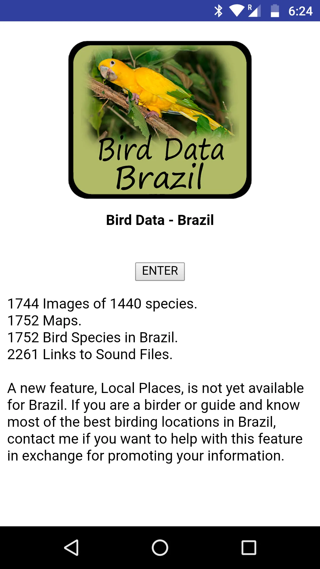 Bird Data - Brazil | Indus Appstore | Screenshot