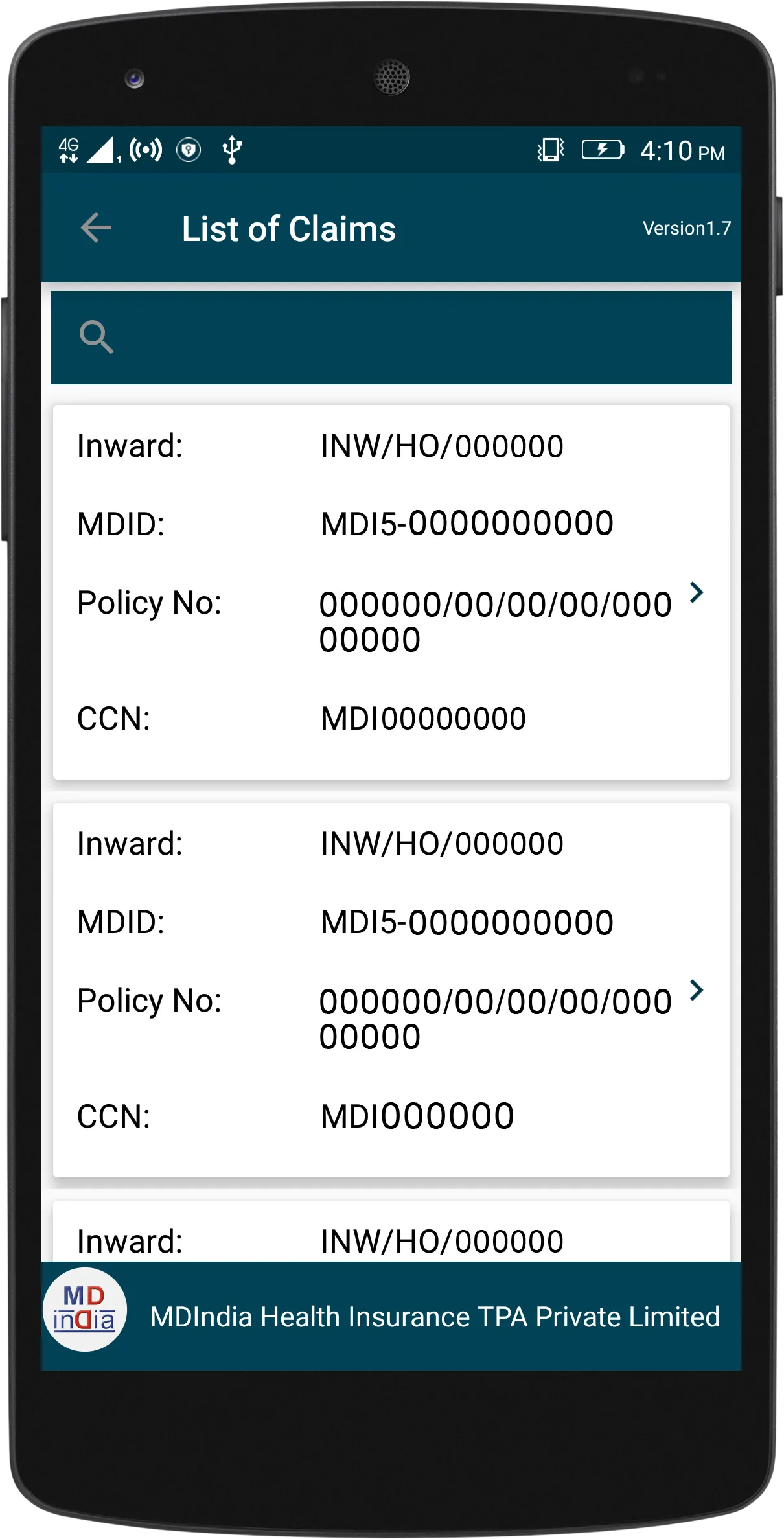 MDI EClaims | Indus Appstore | Screenshot