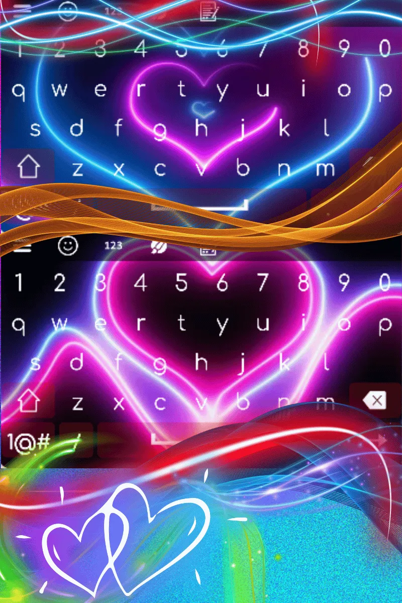 Neon Love Keyboard Theme | Indus Appstore | Screenshot