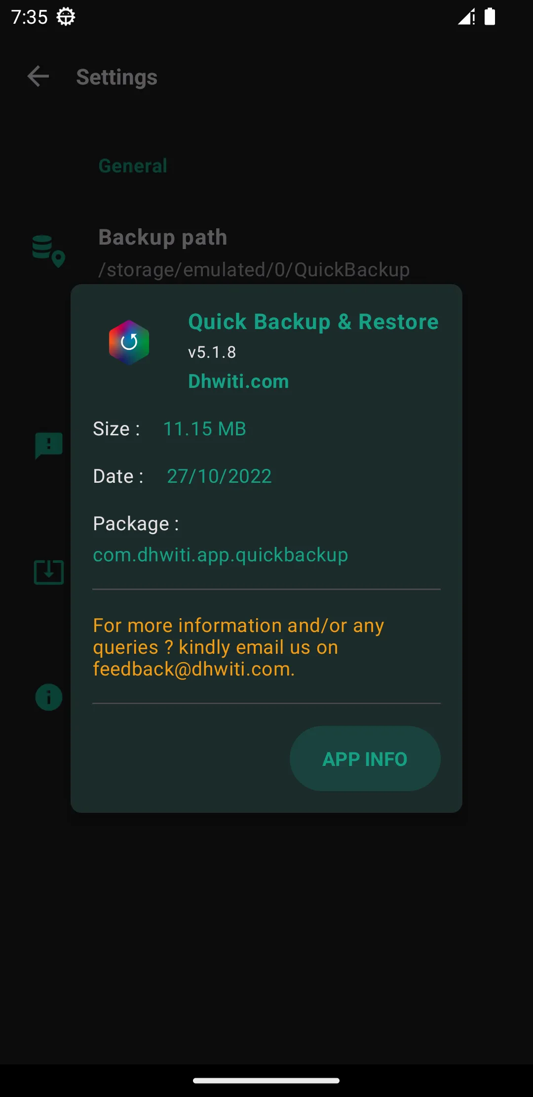 Quick Backup & Restore | Indus Appstore | Screenshot