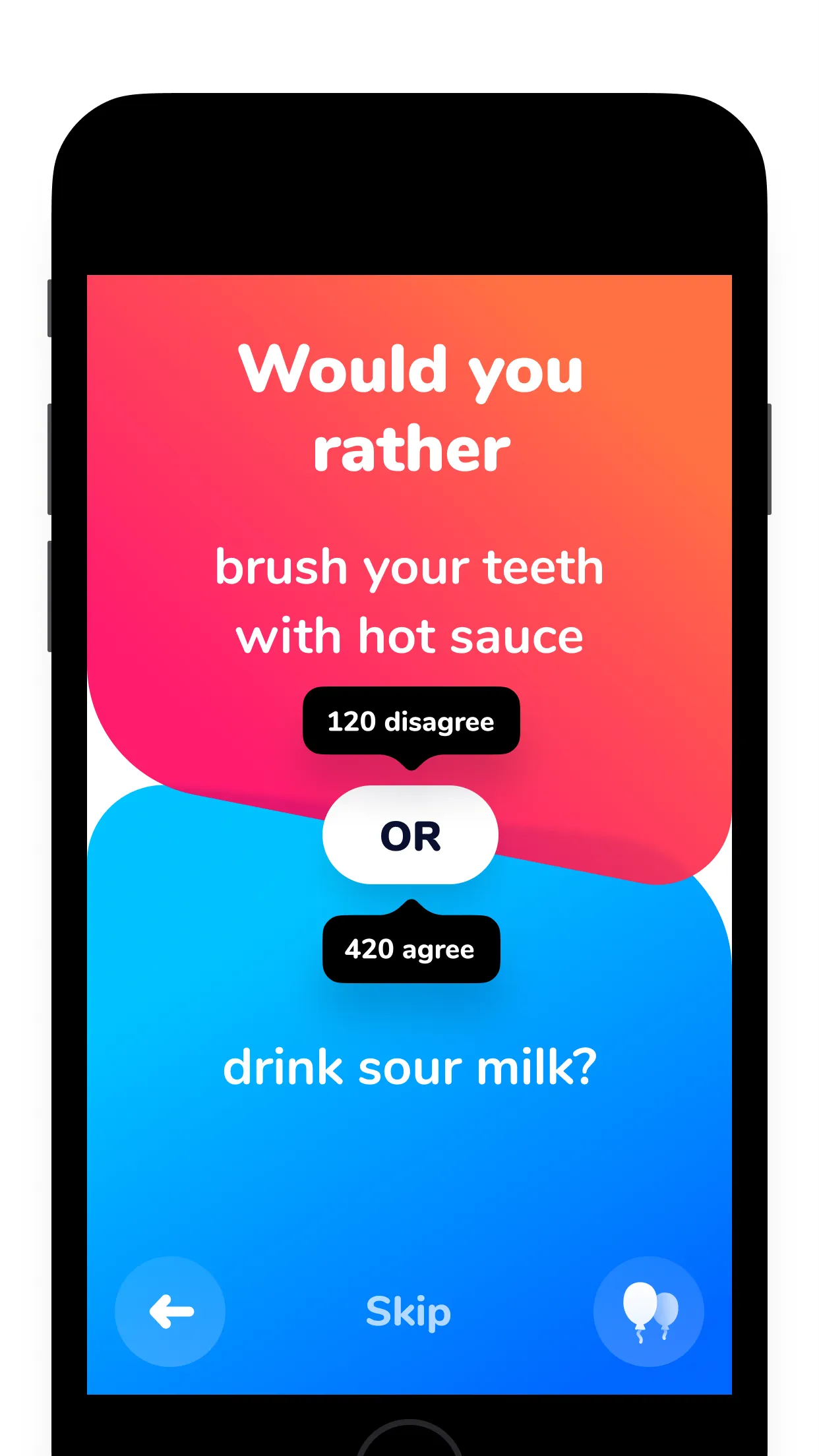 Dilemmaly - Would you rather? | Indus Appstore | Screenshot