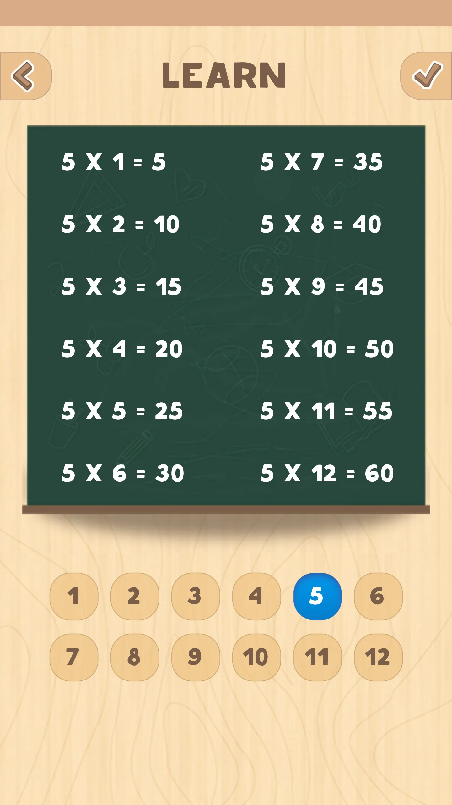 Multiplication table (Math) | Indus Appstore | Screenshot