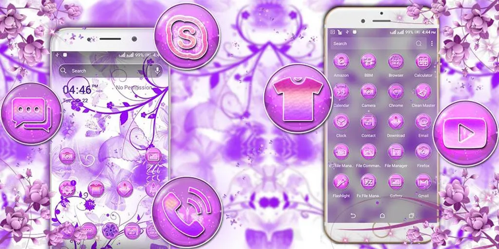 Purple Butterfly Theme | Indus Appstore | Screenshot