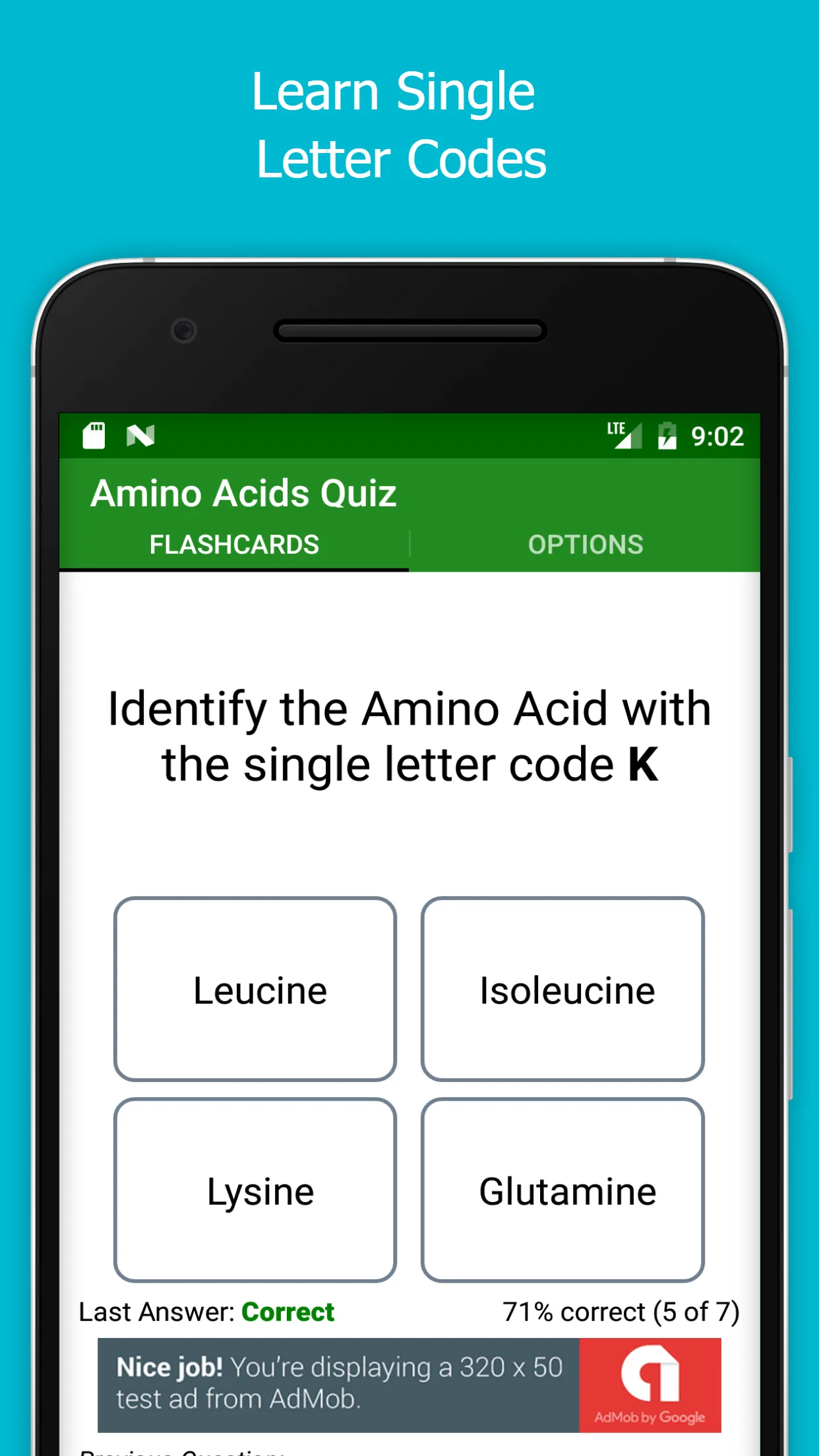 Amino Acids Quiz | Indus Appstore | Screenshot