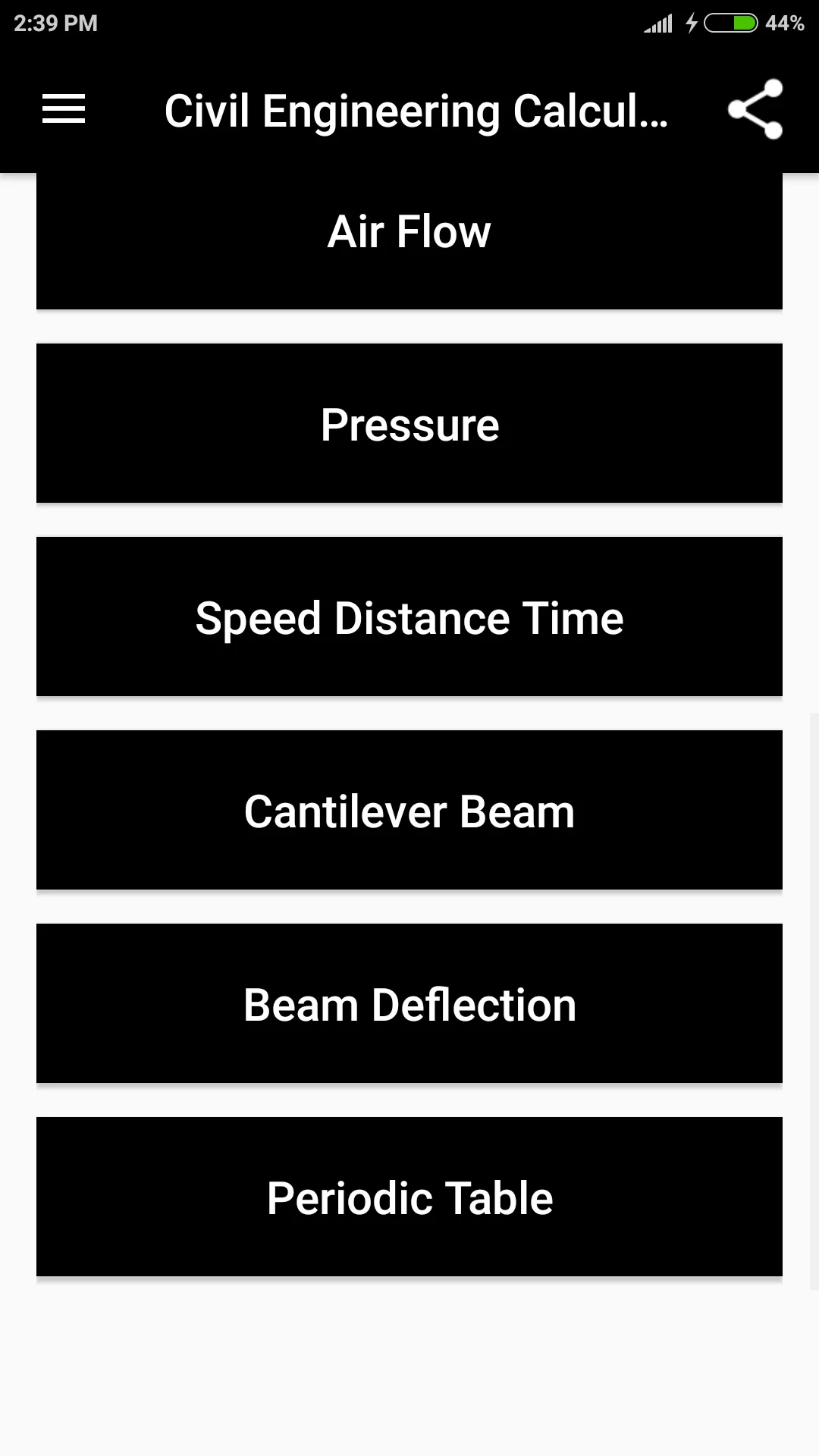 Civil Engineering Calculator | Indus Appstore | Screenshot