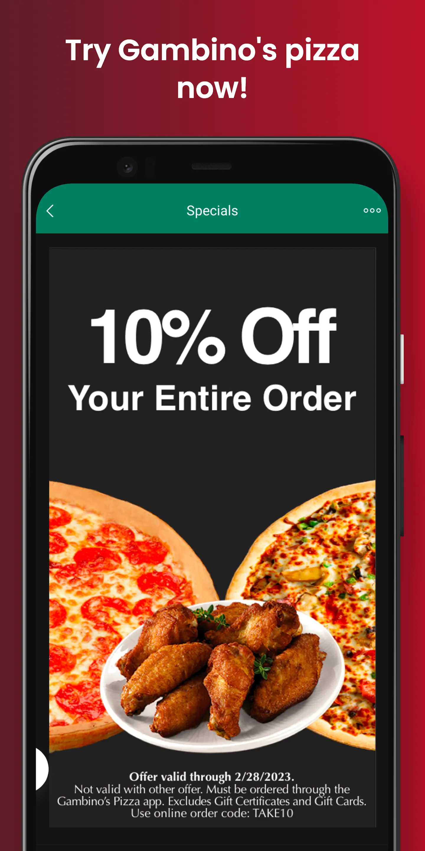 Gambino's Pizza | Indus Appstore | Screenshot