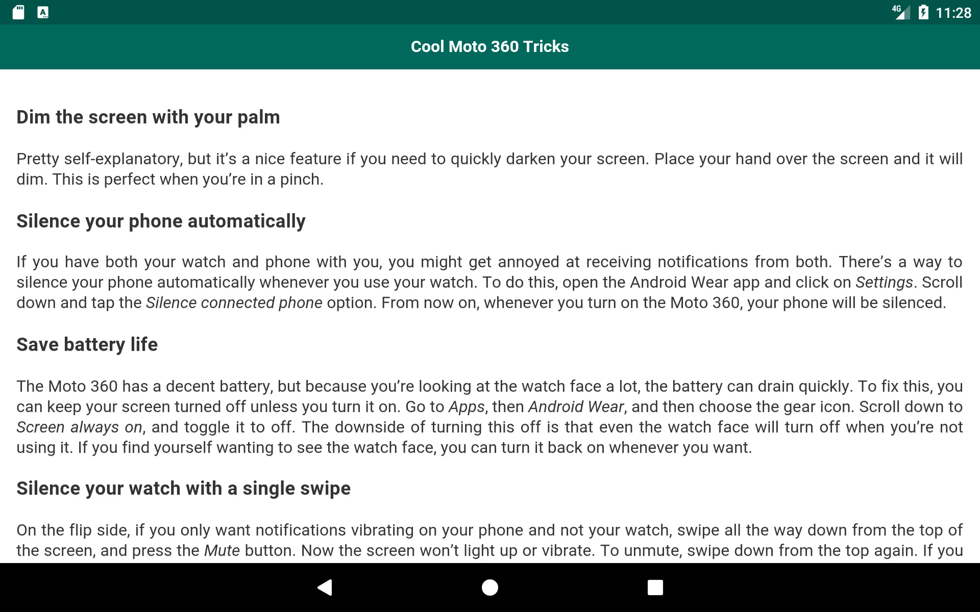 Tips for Moto 360 | Indus Appstore | Screenshot