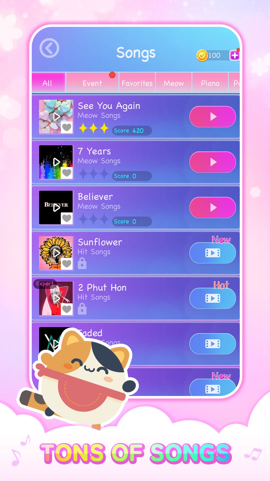 Cat Cute Tiles: Piano Games | Indus Appstore | Screenshot