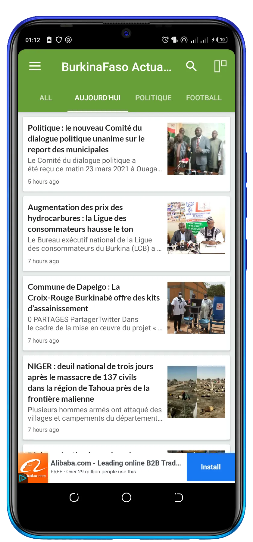 Burkina Faso News. | Indus Appstore | Screenshot