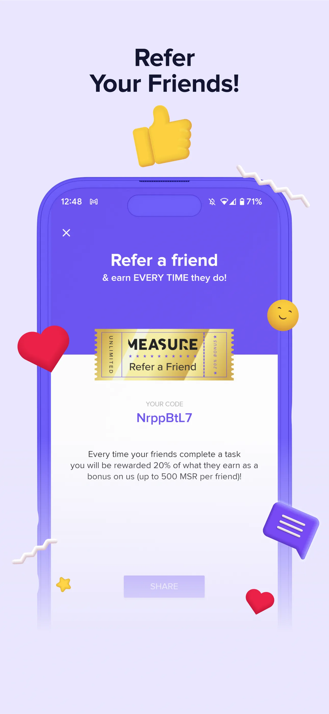 MSR - Share, Surveys & Rewards | Indus Appstore | Screenshot