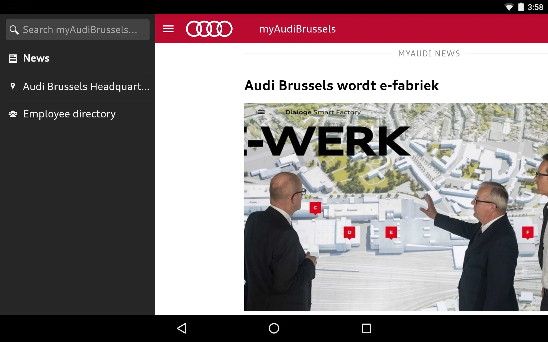 myAudiBrussels | Indus Appstore | Screenshot