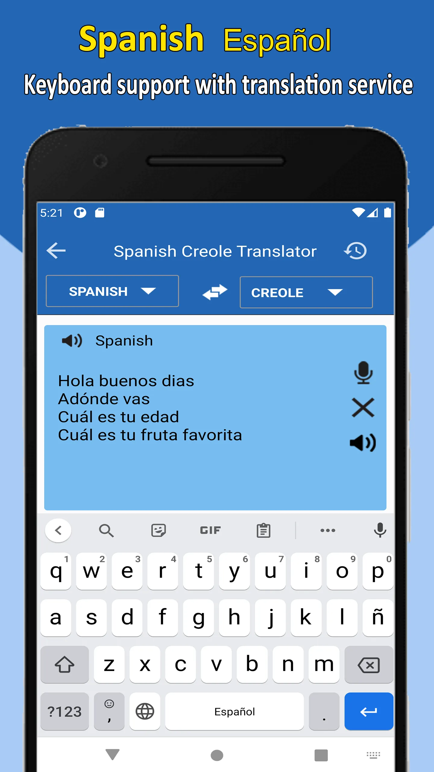 Traduction Creole Espagnol | Indus Appstore | Screenshot