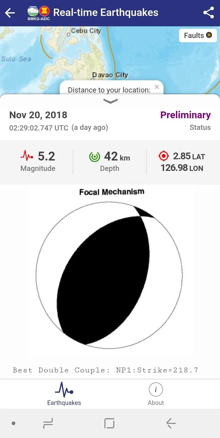 BMKG Real-time Earthquakes | Indus Appstore | Screenshot