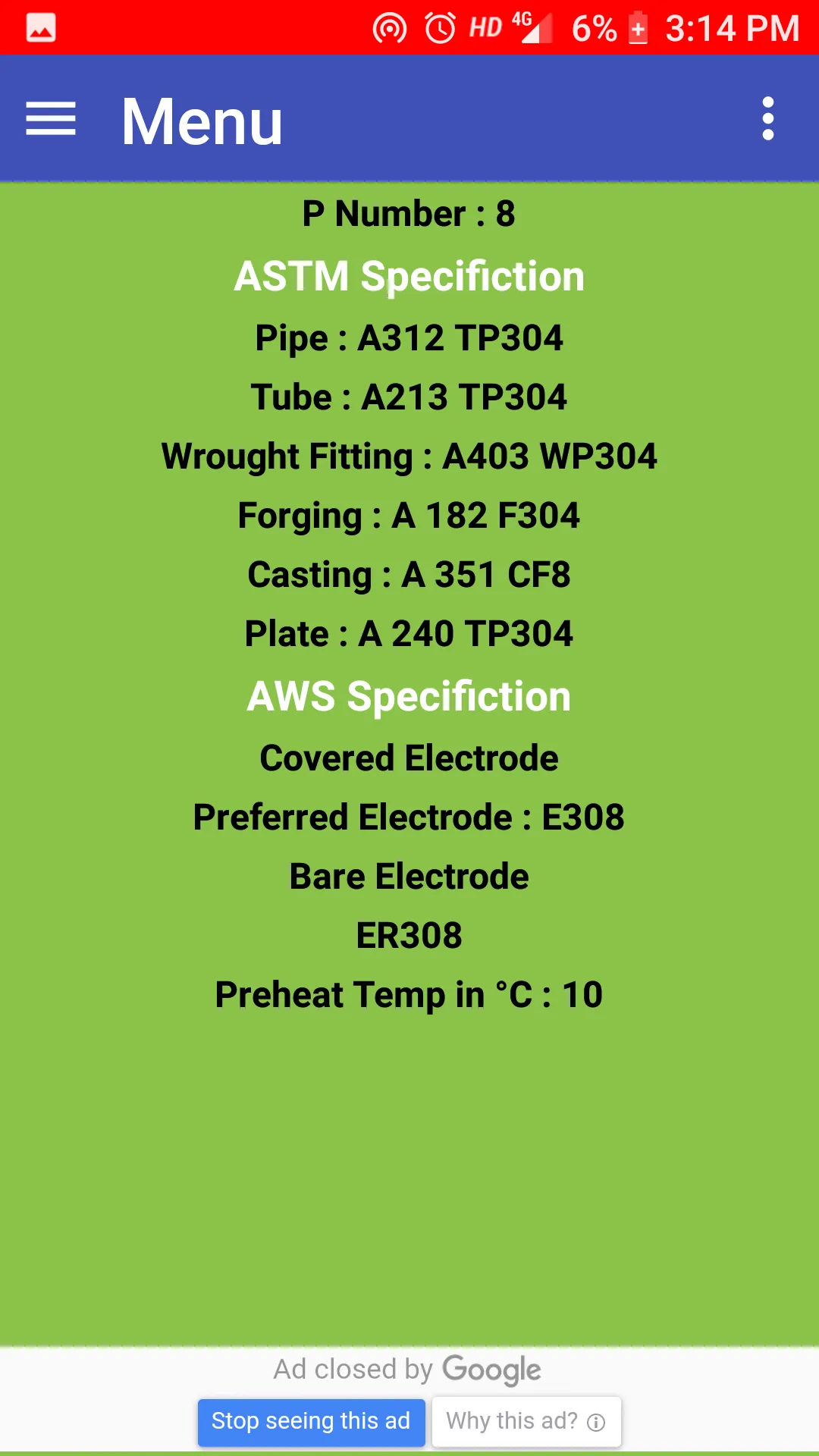 ASME Materials With Electrodes | Indus Appstore | Screenshot