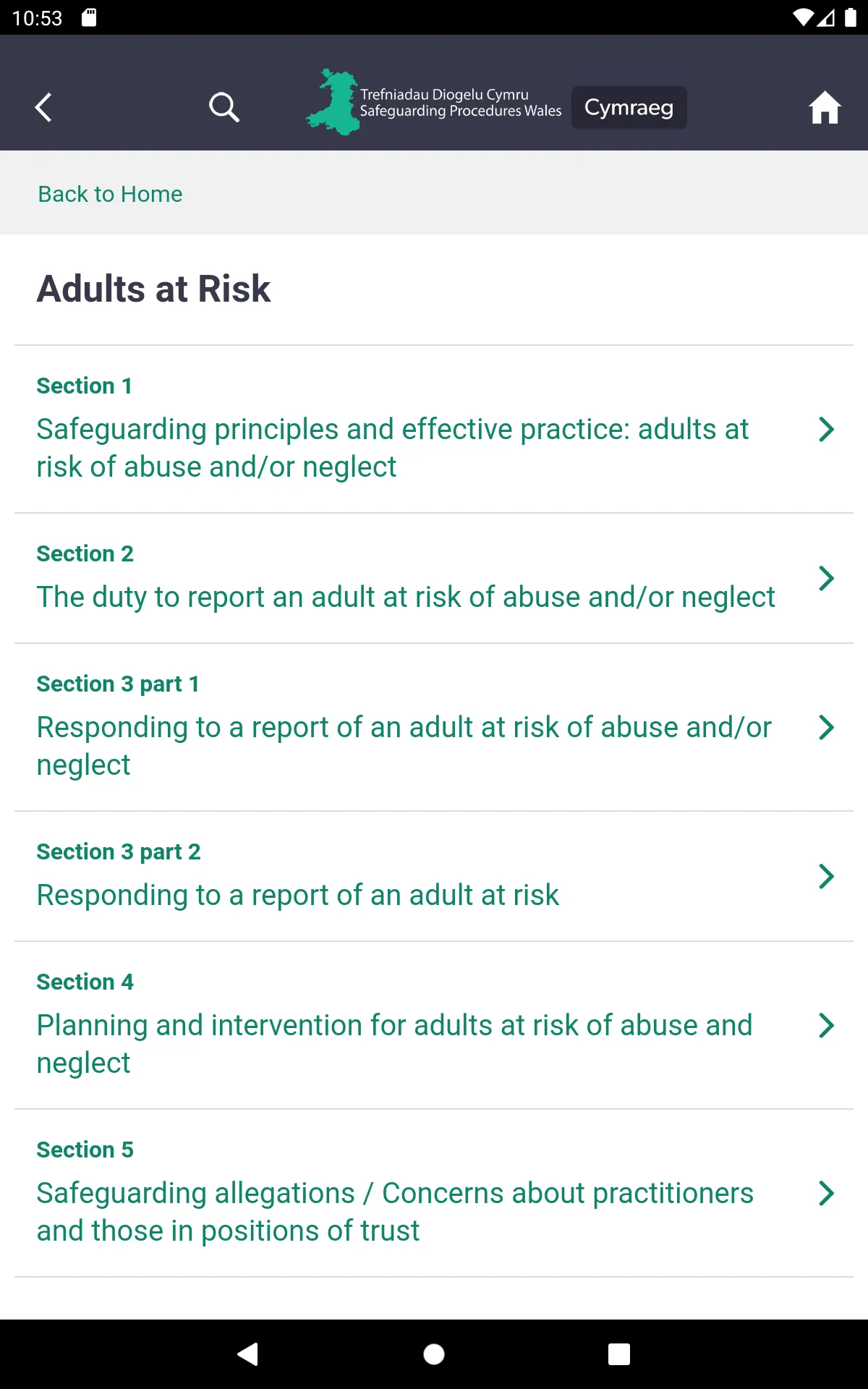 Wales Safeguarding Procedures | Indus Appstore | Screenshot