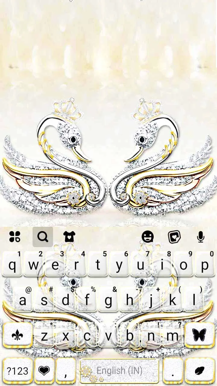 Silver Luxury Swan Theme | Indus Appstore | Screenshot