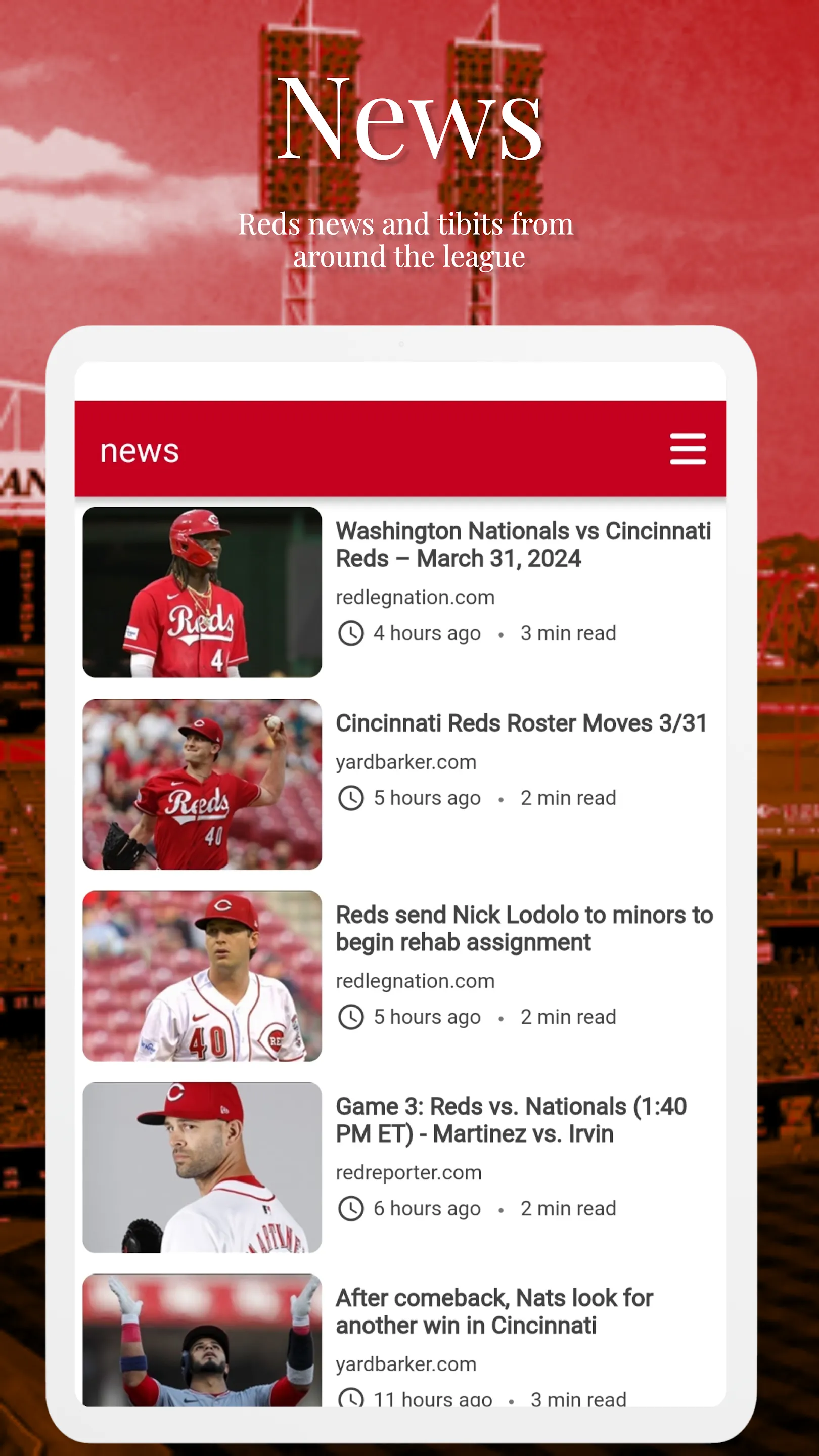 Cincinnati Baseball | Indus Appstore | Screenshot