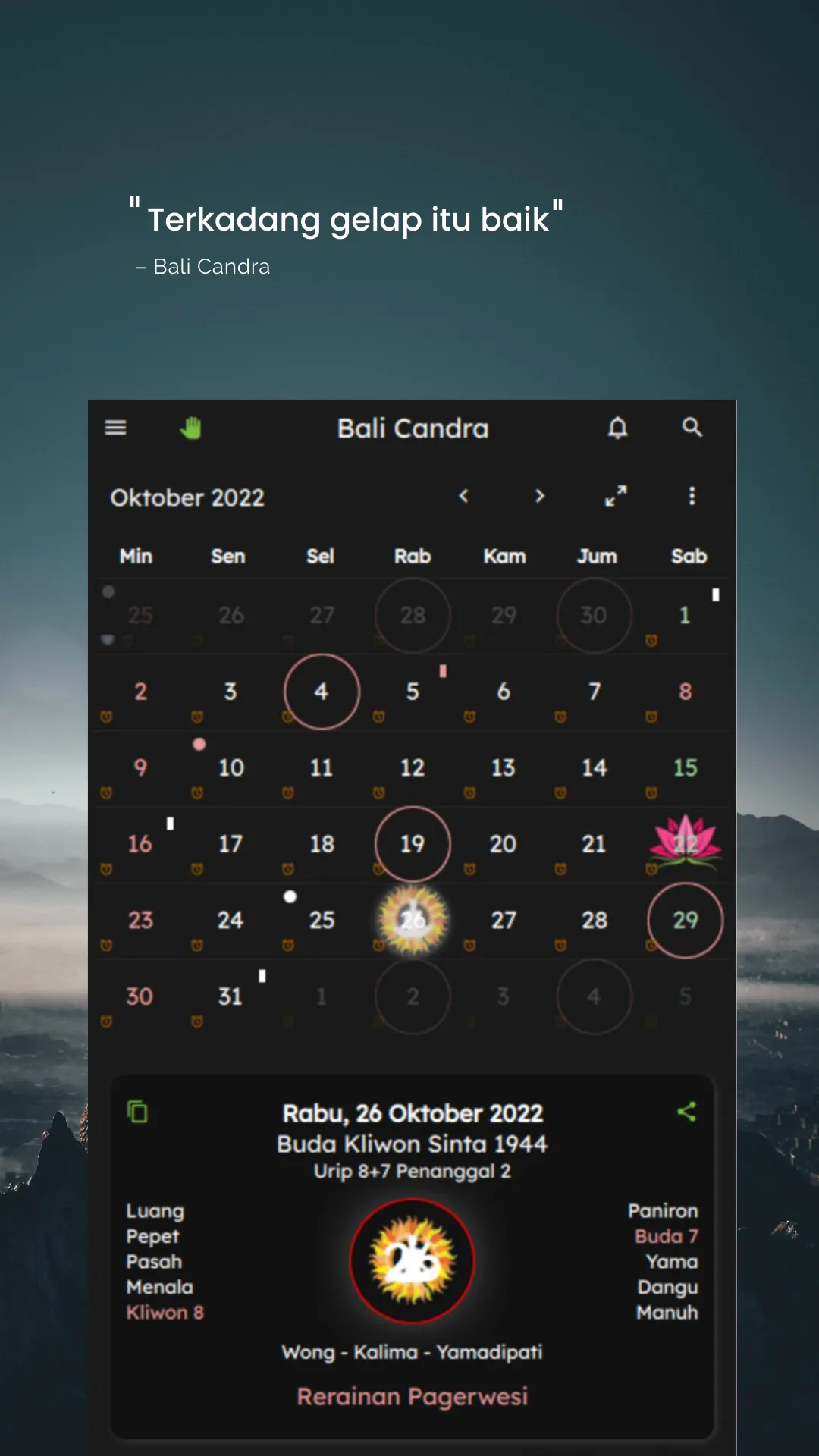 Bali Candra: Kalender dan Puja | Indus Appstore | Screenshot