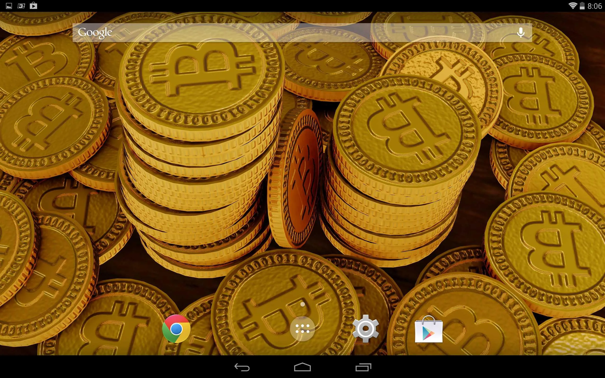 Bitcoins 3D Live Wallpaper | Indus Appstore | Screenshot