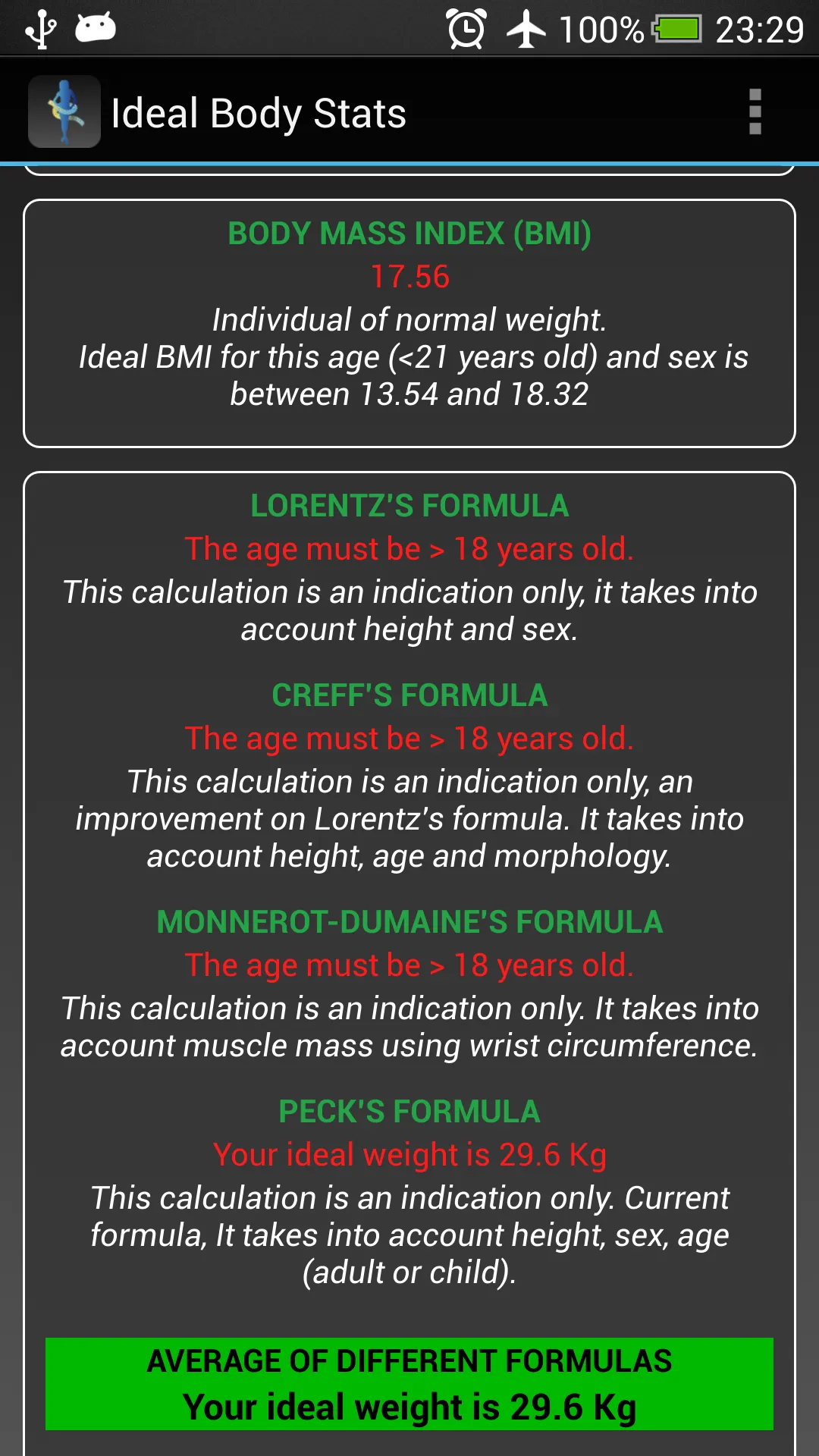 Ideal Weight BMI Adult & Child | Indus Appstore | Screenshot