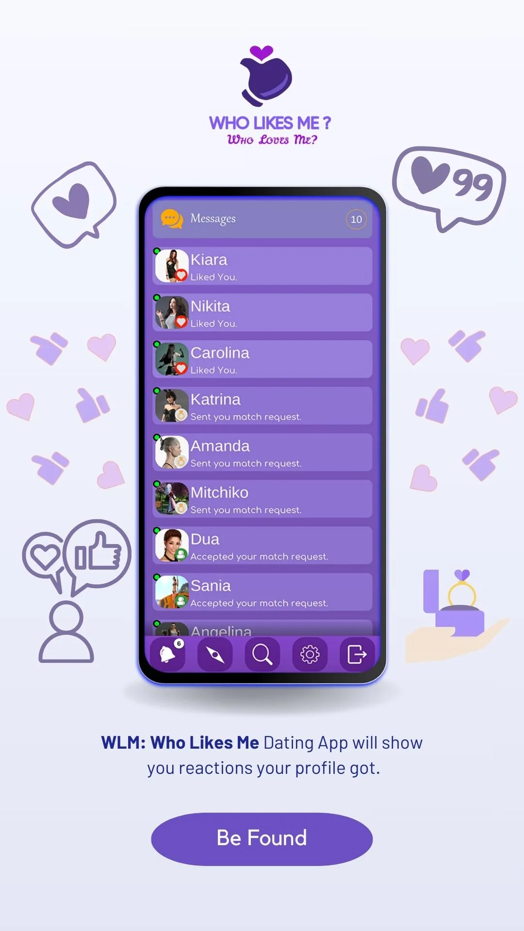 WLM: Who Likes Me | Indus Appstore | Screenshot