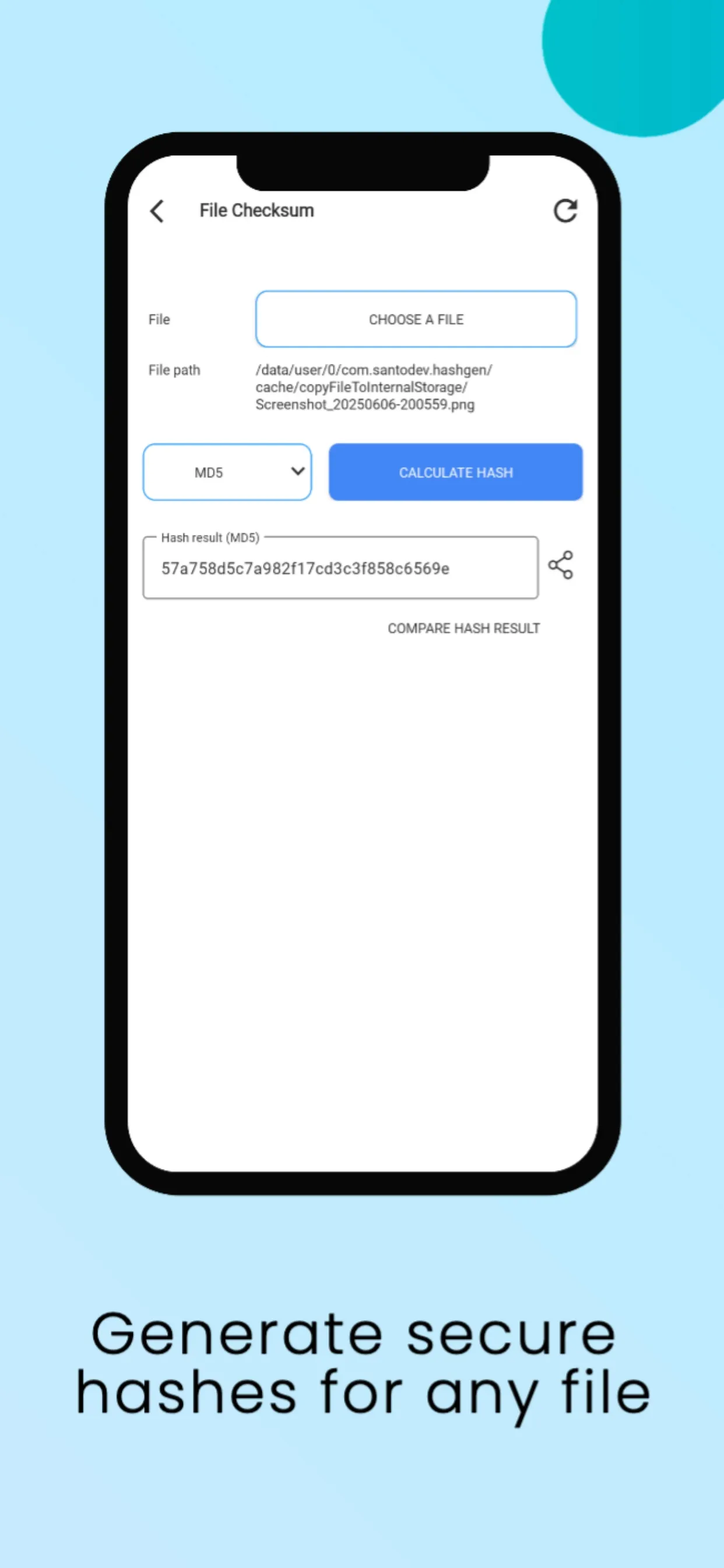 Hash Checker & Generator | Indus Appstore | Screenshot