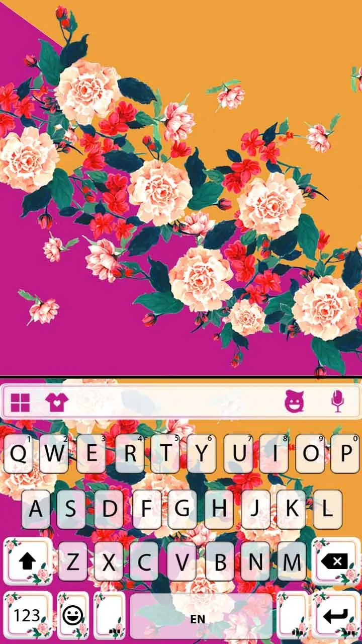 Pretty Mexican Flowers Keyboar | Indus Appstore | Screenshot