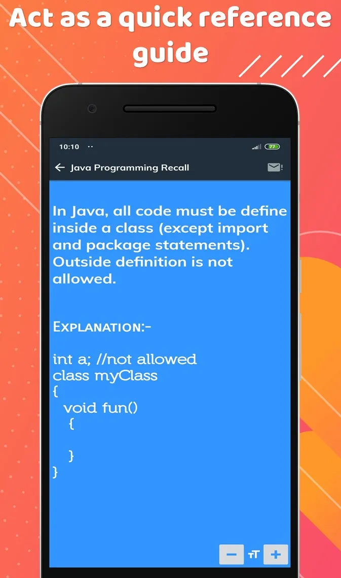 Programming Recall for Java | Indus Appstore | Screenshot