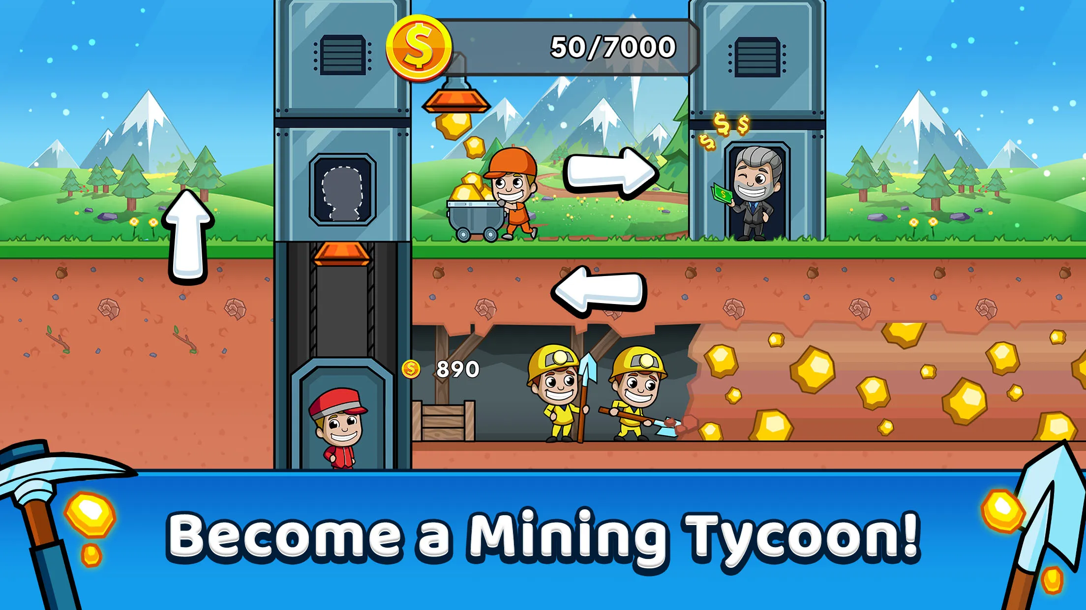 Idle Miner Tycoon: Gold Games | Indus Appstore | Screenshot