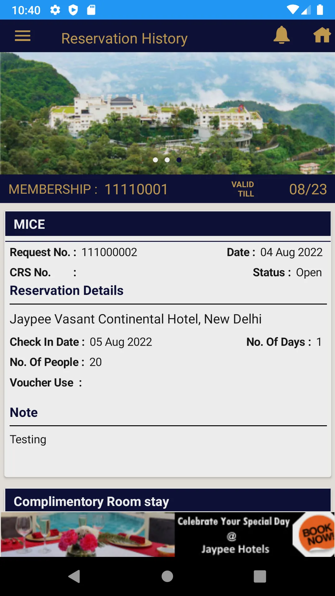 Jaypee Privilege | Indus Appstore | Screenshot